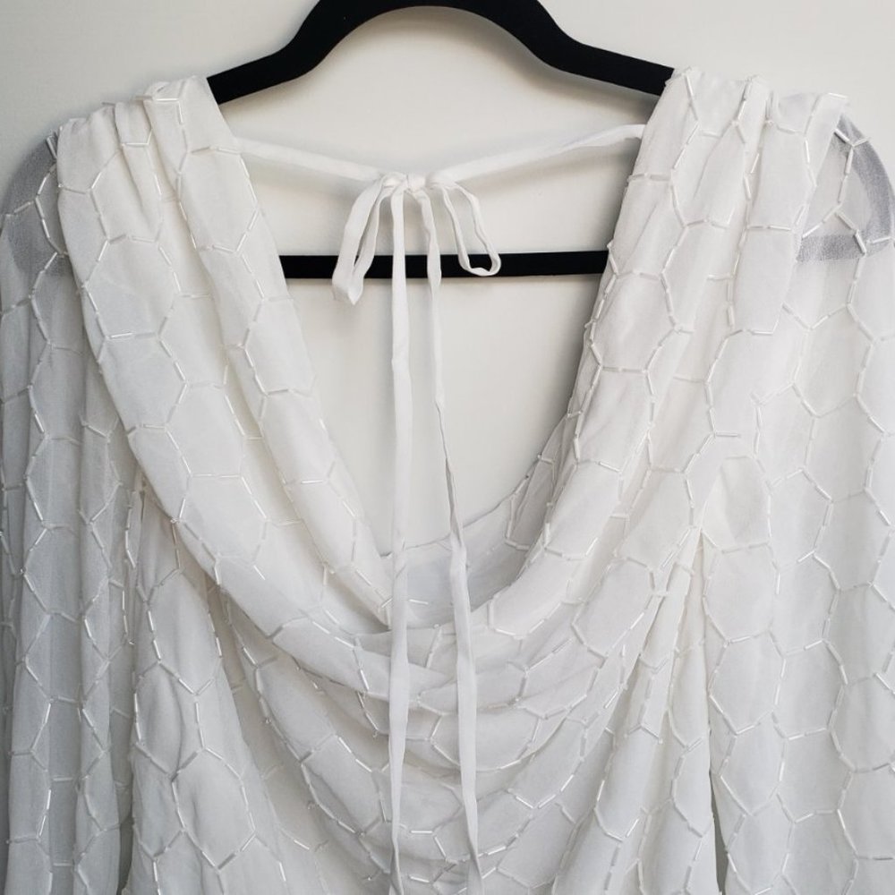 Asos White beaded blouse